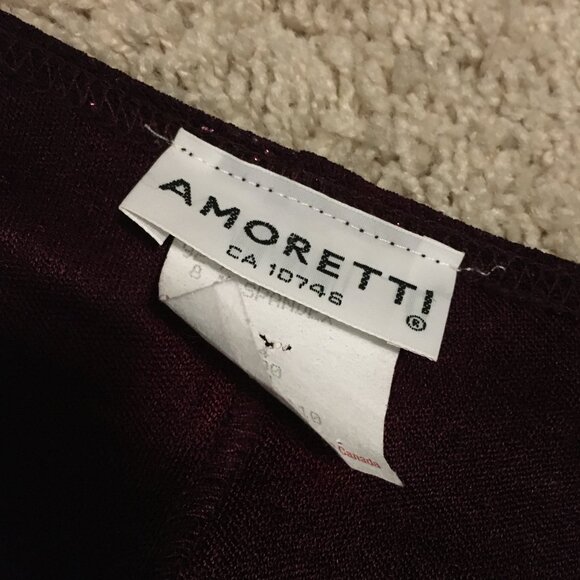 Long Dark Burgundy Fireworks Evening Maxi Dress - Picture 9 of 16